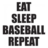 Rienda Libre Graphics - Decomural Eat Sleep Baseball Repeat Baseball Ws-43124