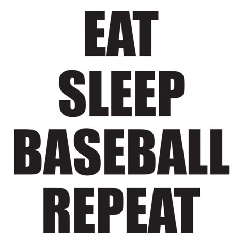 Rienda Libre Graphics - Decomural Eat Sleep Baseball Repeat Baseball Ws-43124