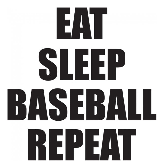 Rienda Libre Graphics - Decomural Eat Sleep Baseball Repeat Baseball Ws-43124