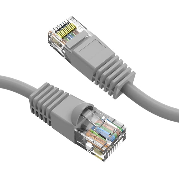 Futureonics Cable Ethernet Cat6 2 pies (paquete de 10) para exteriores e interiores 10 Gbps UTP cable de parche Cat6 RJ45 LAN red, cable de internet para computadora, módem, Xbox y gaming - gris
