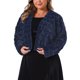 thumbnail image 4 of Agnes Orinda Ropa de Halloween para Mujer Tallas Grandes Chaqueta Recortada Abierta de Frente Abrigo de Invierno de Piel Sintética Esponjosa 2X Azul Oscuro, 4 of 6