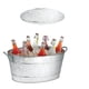 thumbnail image 3 of Tina para bebidas Benzara de acero galvanizado con asas, 28.8 L, 3 of 6