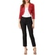 thumbnail image 2 of INSPIRE CHIC Chaquetas de Mujer de Encaje Floral Cárdigan de 3/4 Mangas Cubierta Transparente Rojo Escarlata XL, 2 of 7