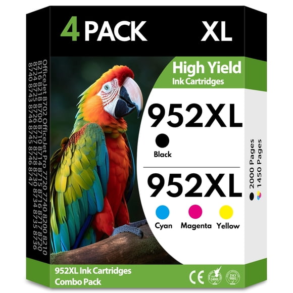 Cartuchos De Tinta 952xl Paquete De 4 Alto Rendimiento