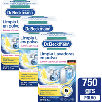 Pack X 3 Limpia Lavadoras Dr. Beckmann Polvo 250 G