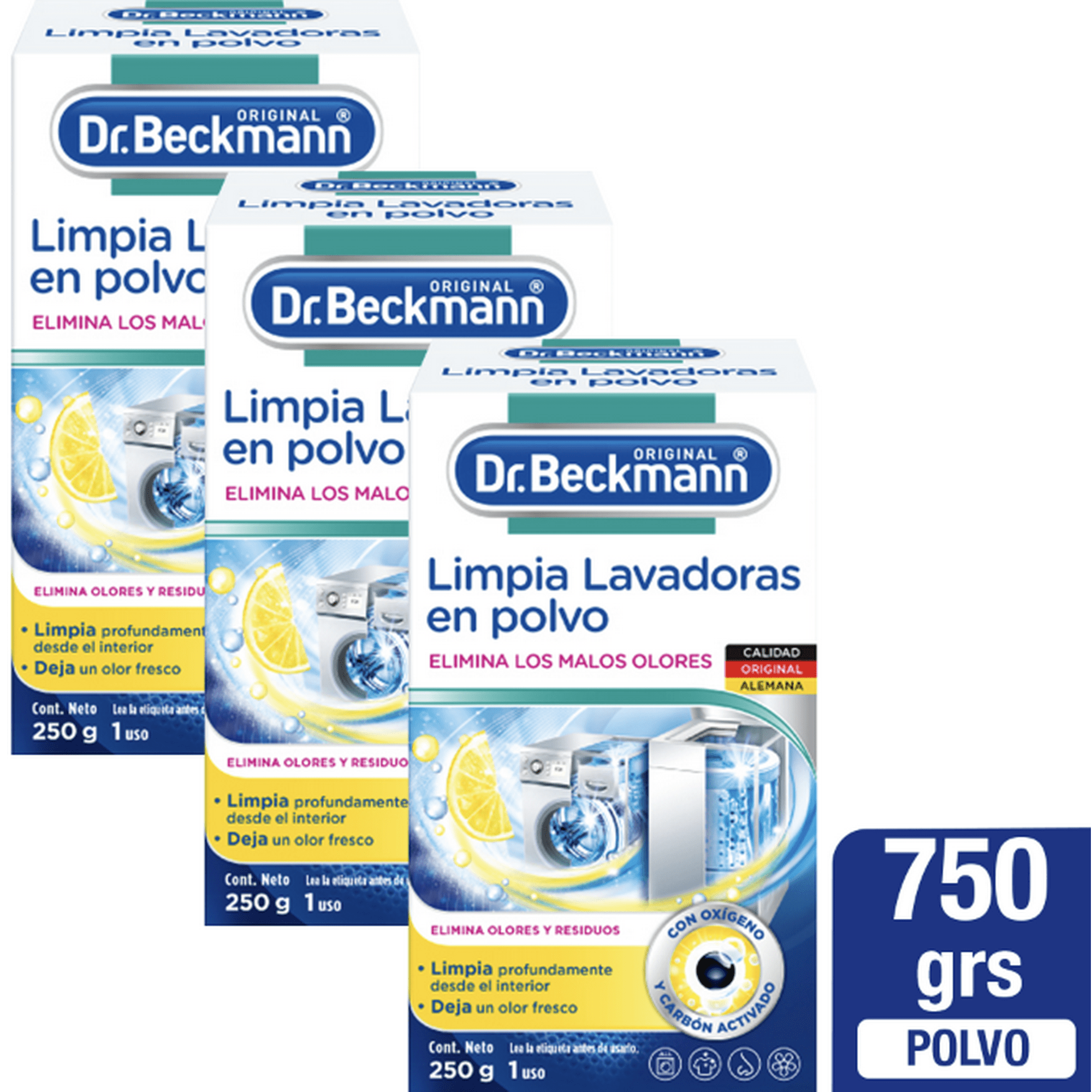 Pack X 3 Limpia Lavadoras Dr. Beckmann Polvo 250 G