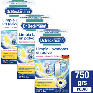 Pack X 3 Limpia Lavadoras Dr. Beckmann Polvo 250 G