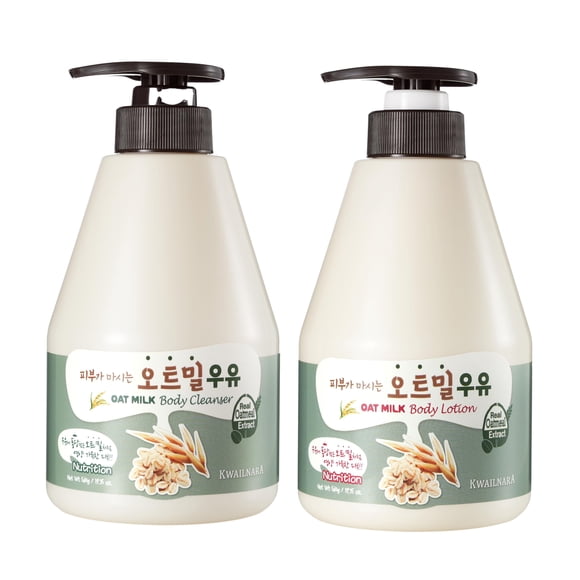 Set De Gel De Baño Y Loción Corporal Oat Milk 580 Ml Dúo
