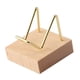 thumbnail image 1 of Soporte De Exhibición Base De Madera Brazo De Metal Para Soporte De Racimo De Cristal De ágata Dorado, 1 of 3
