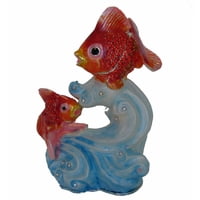 Feng Shui Import - Estatua Decorativa Importada Del Feng Shui Con Forma De Pez Dorado Adornado