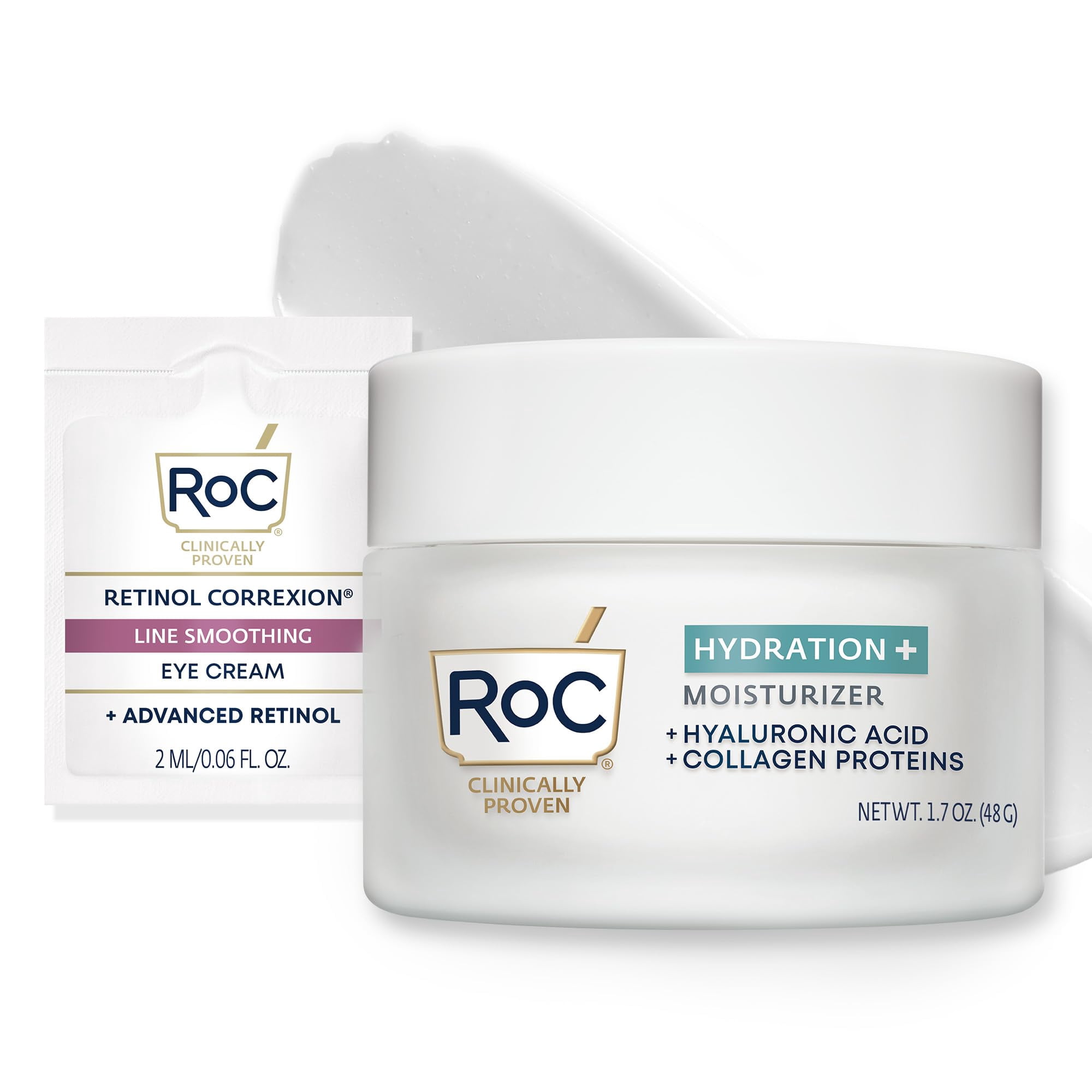 Crema Facial Hidratante Roc Hydration+ Con Ácido Hialurónico 50 Ml