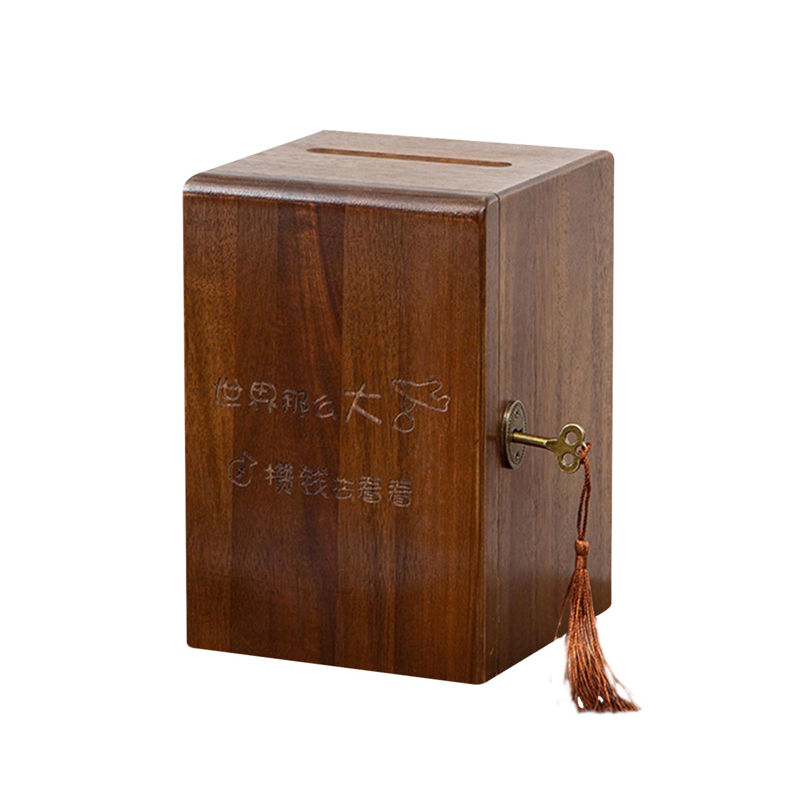 Bothyi - Hucha Con Cerradura Y Llave, Caja Decorativa Hecha A Mano, Caja Del Tesoro, Decoración B