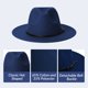 thumbnail image 3 of Sombrero Fedora Jingsha de fieltro de ala ancha en Panamá para hombre y mujer, 3 of 7