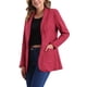 thumbnail image 4 of INSPIRE CHIC Blazer de Mujer de Imitación de Gamuza con Un Botón, Cuello con Solapa, Chaqueta de Traje Abierta con Bolsillos Talla L Roja, 4 of 6