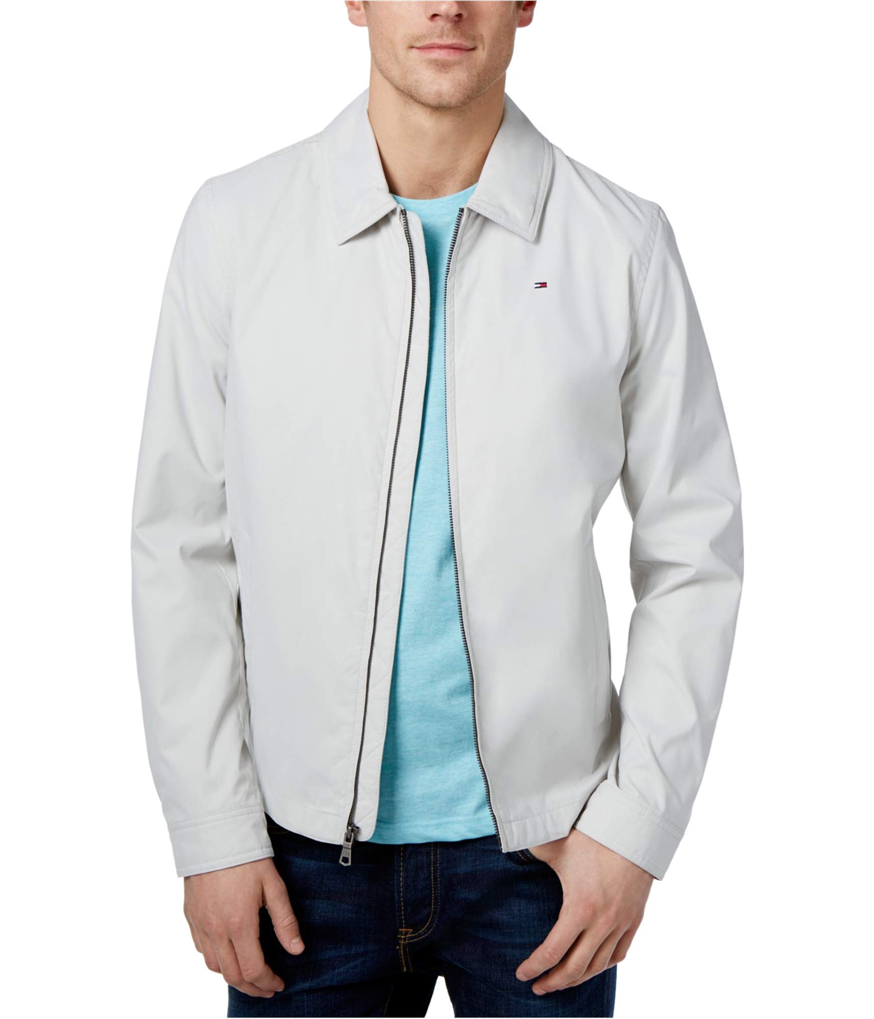 Chaqueta Tommy Hilfiger Ligera De Microsarga Para Golf Para Hombre Oyster
