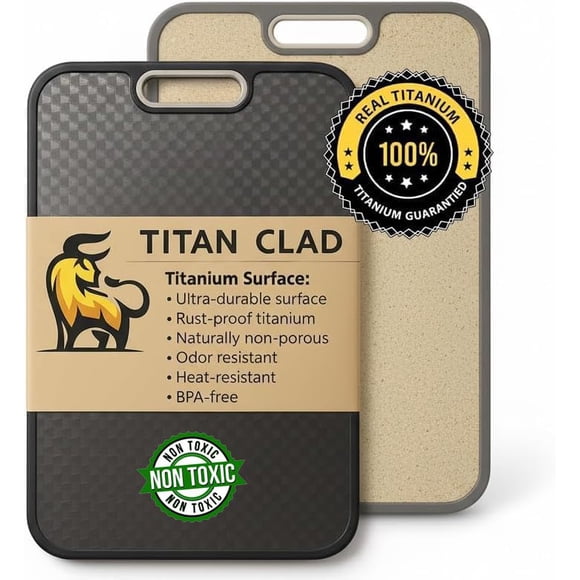 Tabla de cortar Titanium TITANCLAD de doble cara apta para uso alimentario
