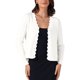 thumbnail image 1 of INSPIRE CHIC Cárdigan de manga larga con cuello en V para mujer, ligero, con botones, casual, tejido de punto, talla M, blanco, 1 of 6