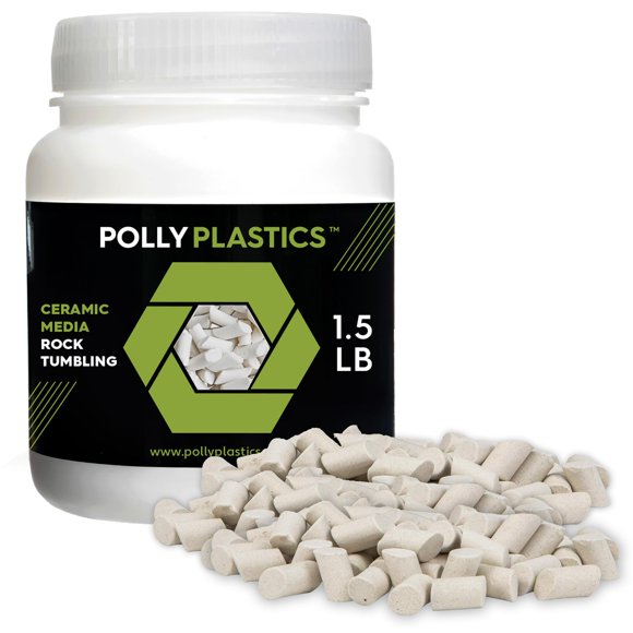 Material de relleno cerámico Rock Tumbling Polly Plastics, 680 g