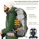 thumbnail image 3 of Mochila de Senderismo Loowoko 50L Impermeable para Camping con Funda para Lluvia, 3 of 6