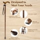 thumbnail image 3 of Bastón Merry Sticks, ligero y plegable, de madera de Sen, 3 of 5