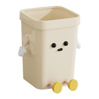 Magideal - Cubo De Basura Creativo Pequeño Para Hogar Oficina Dormitorio Diseño Moderno Y Divertido Pp Sin Tapa Adecuado Para Cocina Sala De Estar Baño Estudio D Pequeño Sentado