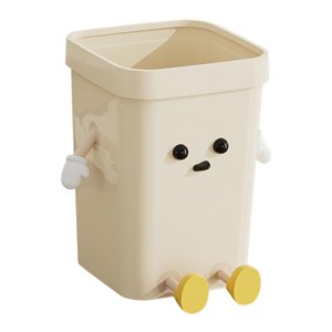 Magideal - Cubo De Basura Creativo Pequeño Para Hogar Oficina Dormitorio Diseño Moderno Y Divertido Pp Sin Tapa Adecuado Para Cocina Sala De Estar Baño Estudio D Pequeño Sentado