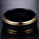 thumbnail image 4 of 1pc Stylish and Durable Tungsten Ring with Golden Edge and Black Matte Finish - Available in Sizes 7-15, 4 of 4