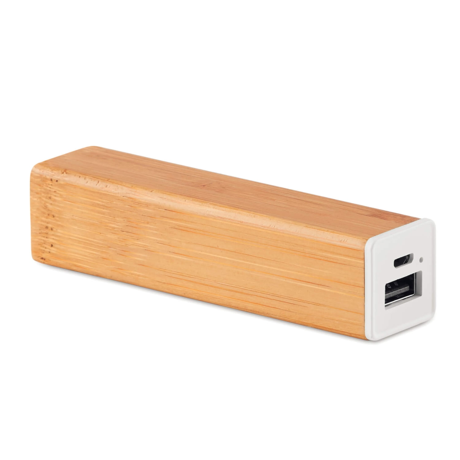 Importclick - Power Bank Bateria Externa Bambú Usb/micro Usb