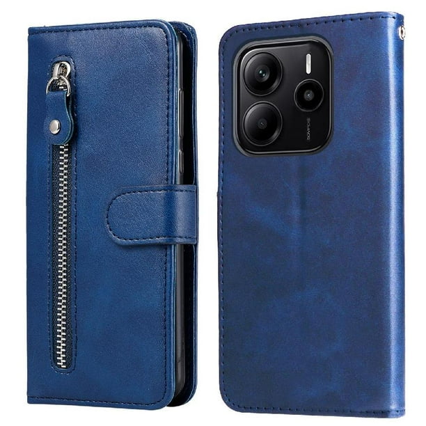 Funda con Cremallera para Xiaomi Redmi Noe 14 4G, Carcasa Cartera de Cuero PU con Soporte y Tarjetero
