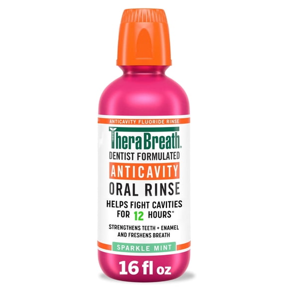 Enjuague Bucal TheraBreath Anticaries 473ml Sin Alcohol Menta