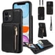 thumbnail image 1 of Stylish & Secure Wallet Case for iPhone 14/13/12/11 Pro Max/XR/XS Max/SE 2020 - RFID Credit Cards Holder, Zipper Leather Case With Wrist Strap & Handbag Case, 1 of 3