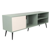 Fmfurniture - Rack Tv 65"" 1 Puerta Verde Azulado