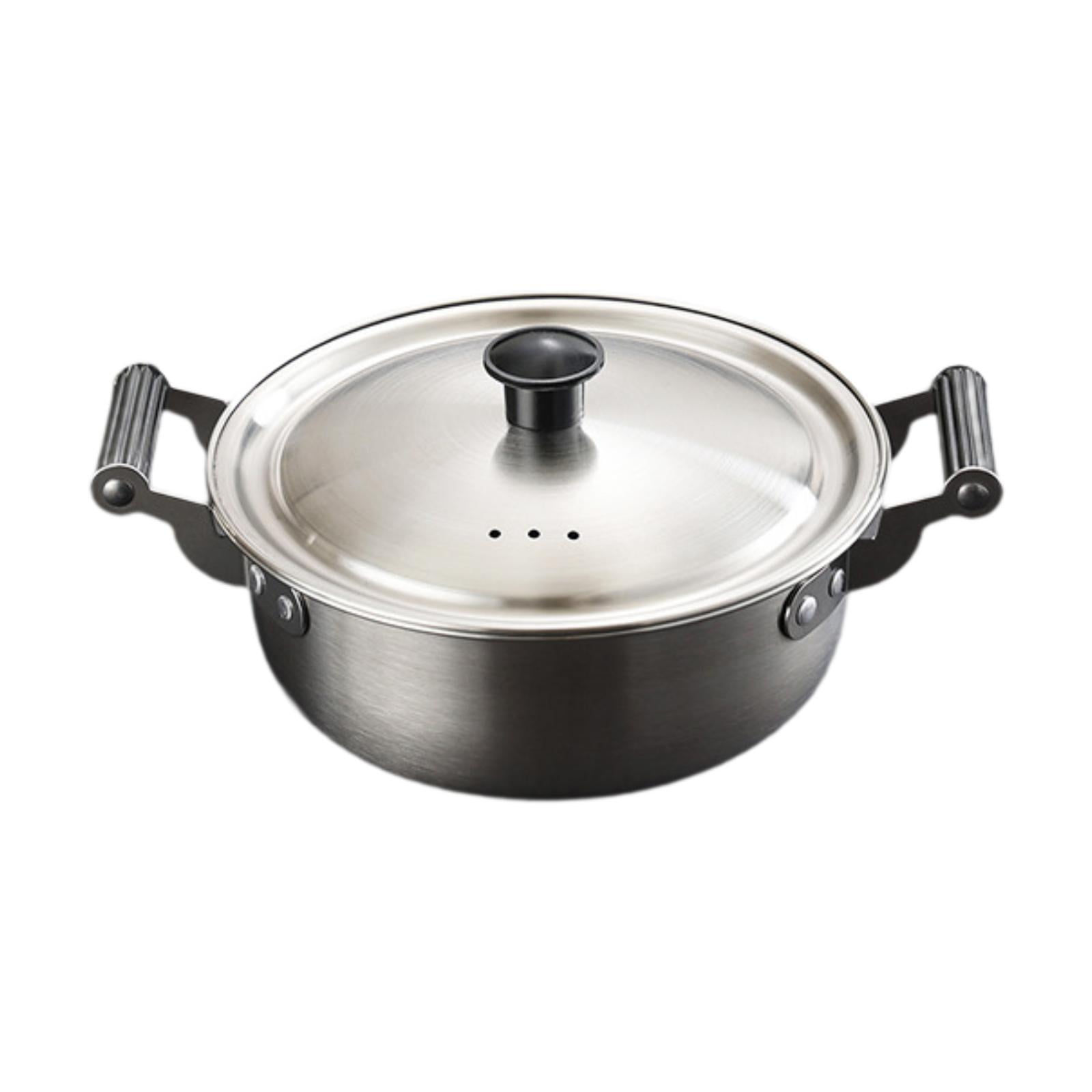 Bothyi - Olla De Ramen Coreana De Acero Inoxidable Para El Hogar, Ideal Para Acampar, Hacer Senderismo Y Picnic, 20 Cm