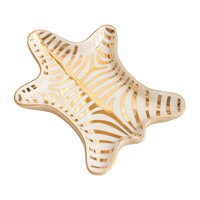 Ioensy - Bandeja De Joyería Novedosa, Plato De Joyería Para Pulsera, Para Restaurante, Dormitorio, Escritorio, Dorado