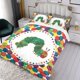 thumbnail image 3 of La Oruga Muy Hambrienta Conjunto de sábanas temático, trío de piezas, cómodo y amigable con la piel, diseño único, regalo de decoración para el hogar para familiares, amigos y fans, 90 cm * 190 cm, 3 of 6