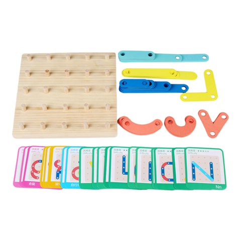 Bothyi - Rompecabezas De Construcción De Números De Letras Montessori Habilidad Motora Fina Para Niños Pequeños