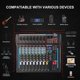 thumbnail image 2 of Mezcladora de Audio SIKUING de 8 Canales con USB y Bluetooth, 2 of 9