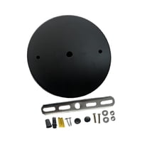 Magideal - Kit De Dosel De Luz Lámpara De Araña Placa De Techo Para Lámpara Colgante Estilo Vintage Hierro Redondo Fácil Instalación Proyecto De Bricolaje Dia Negra 12Cm