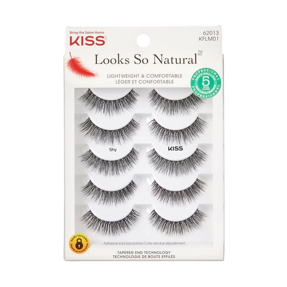 Pestañas postizas KISS con un aspecto tan natural, «tímido», 12 mm, 5 pares