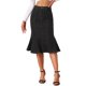 thumbnail image 1 of INSPIRE CHIC Falda de Mujer Vuelta al Cole Fishtail Bodycon de Cintura Alta Midi Jean Denim Falda Azul Oscuro XS, 1 of 6