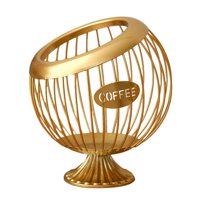 Bothyi - Cesta De Almacenamiento De Cápsulas De Café, Cesta De Almacenamiento De Cápsulas De Café Para Encimera De Hotel, Color Dorado