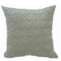 Pillow Home Accent Pillows, Chenilla Con Estampado De Diamantes, Color Turquesa