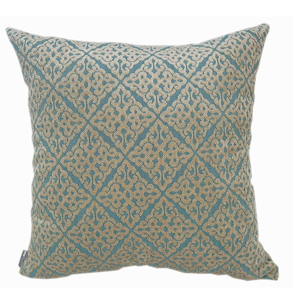 Pillow Home Accent Pillows, chenilla con estampado de diamantes, color turquesa
