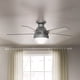 thumbnail image 3 of Ventilador de techo Hunter Anslee de 46" con luz LED, acabado plata mate y cadena de tiro, 3 of 9