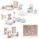 thumbnail image 1 of Juego de muebles para casa de muñecas ROBUD de madera, 23 piezas, 5 habitaciones, más de 3 años, 1 of 6