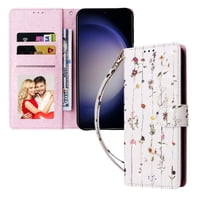 Foxdock Funda Tipo Cartera Floral Para Samsung Galaxy S26 ,Funda Con Tapa De Cuero Pu, Protección Antigolpes Con Ranuras Para Tarjetas Y Soporte