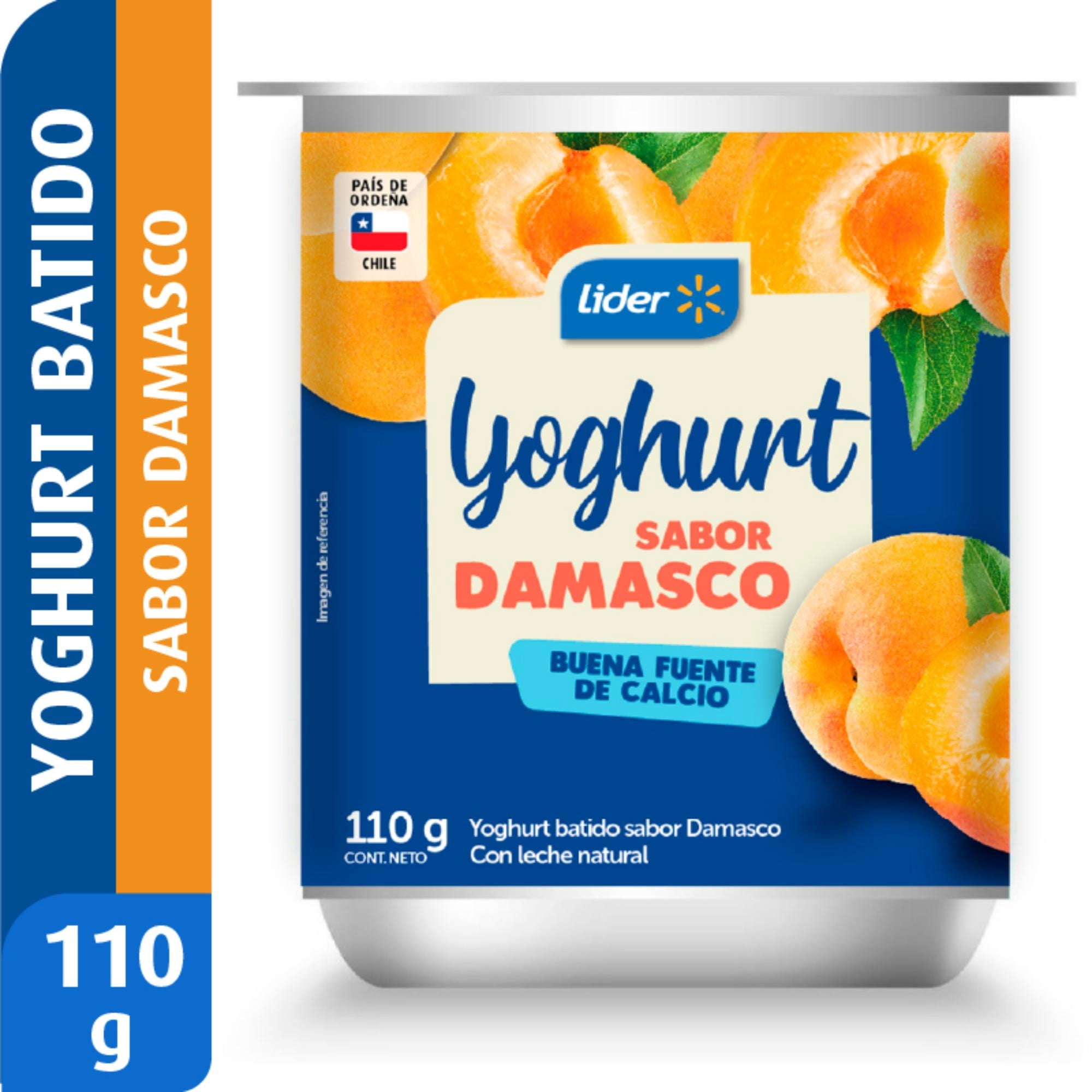 Yoghurt Batido Sabor Damasco Pote 110 g Lider