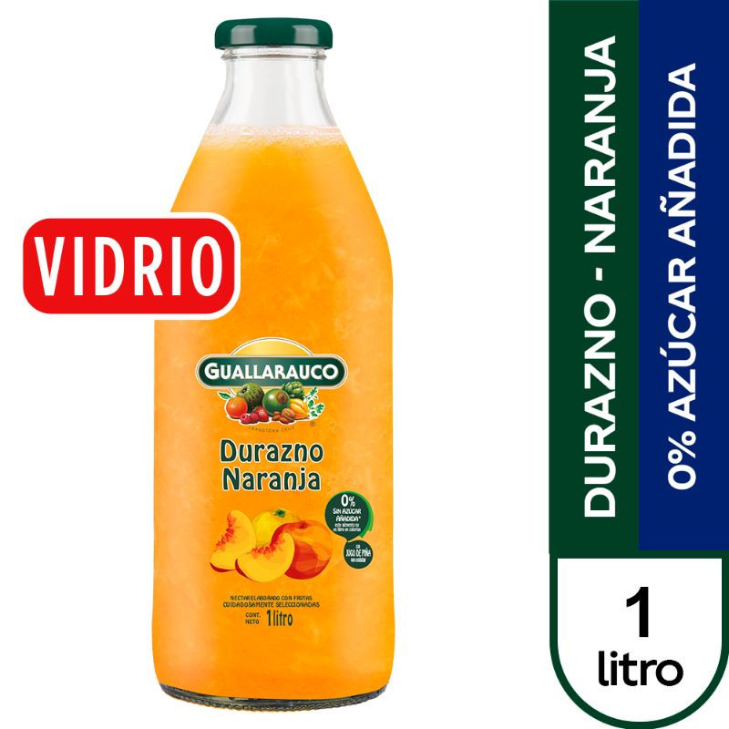 Jugo De Durazno Naranja Botella 1 L Guallarauco