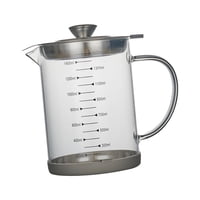 Bothyi - Botella De Aceite De Cocina Grande De Vidrio Aspecto Elegante Con Tapa Y Pantalla De Filtro 1500Ml