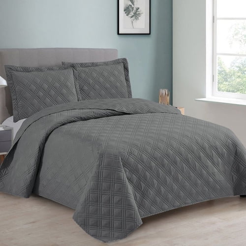 Quilt Andes Liso Gris 1.5 Plazas